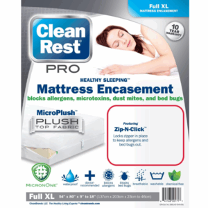 Housse de matelas CleanRest Pro 140x200, protection anti-punaises de lit et allergènes.
