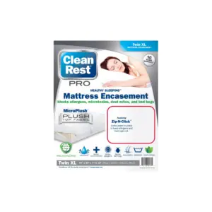 Housse 2en1 CleanRest Pro pour matelas et sommier, protection anti-punaises de lit 90-100x200 cm.