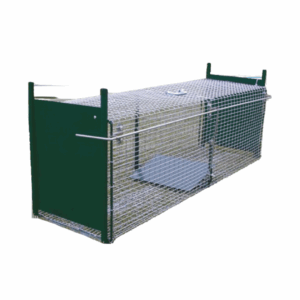 Nasse à rat métallique avec deux entrées, idéale pour une capture efficace des rongeurs.